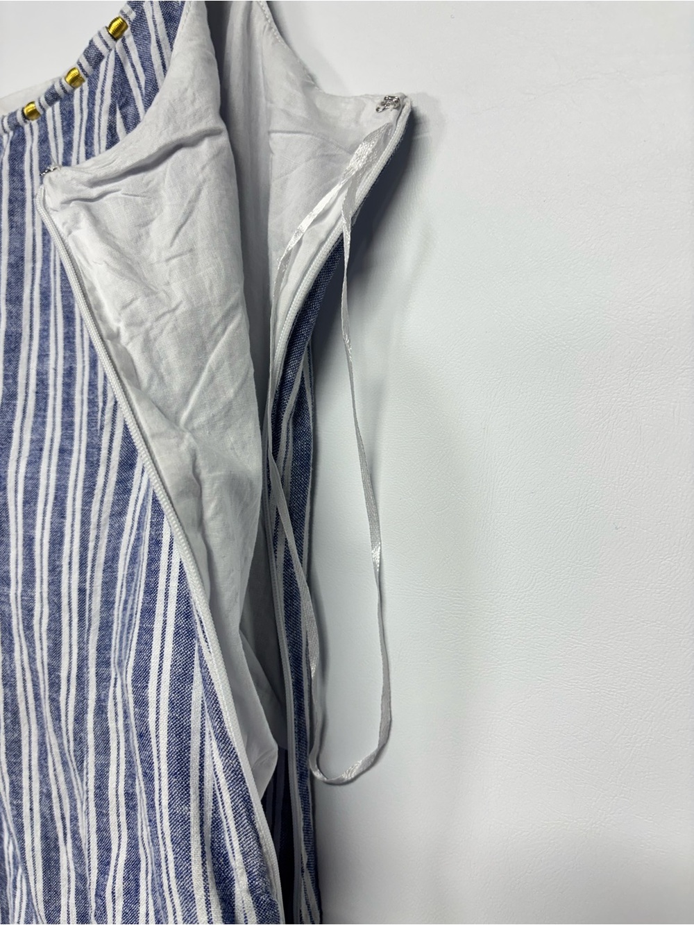 ✨Calypso St. Barth Linen Blue White Striped Maxi Dress Size XS - Picture 8 of 12